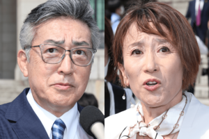 日本維新の会・中条きよし議員と松野明美議員