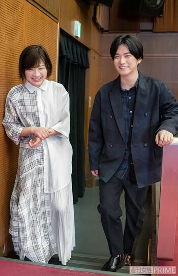 『いいね!光源氏くん』(NHK総合)で共演する千葉雄大と伊藤沙莉 撮影/佐藤靖彦