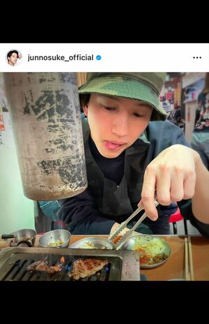 田口淳之介は自身のSNSに焼き肉店での様子を投稿