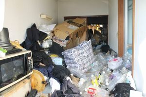 キッチンの片鱗すらないが、一応キッチン。こんなところで火を使うのはキケンすぎる