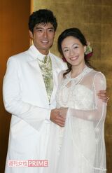 高嶋政宏とシルビア・グラブの結婚披露宴にて（'05年）