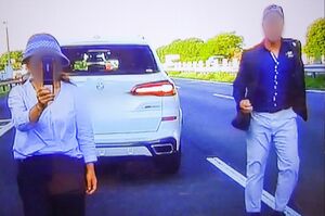 ドライブレコーダーに映るA元被告と交際相手の“ガラケー女”ことB被告