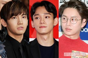 (左から)東方神起のチャンミン、EXOのチェン、SUPER JUNIORのヒチョル