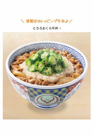 吉野家『とろろおくら牛丼』（公式サイトより）