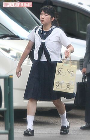 1学期最後の学校に向かわれる愛子さま（7月20日）