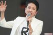 2024年7月、都知事選で街頭演説をする蓮舫氏
