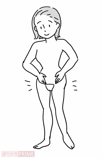 ズボラでも美ケア！膣周りパック（イラスト／赤松かおり）