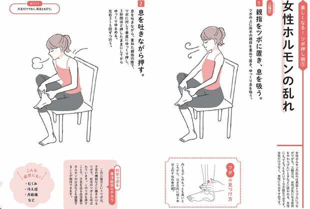 『三陰交』のツボ、場所と押し方　