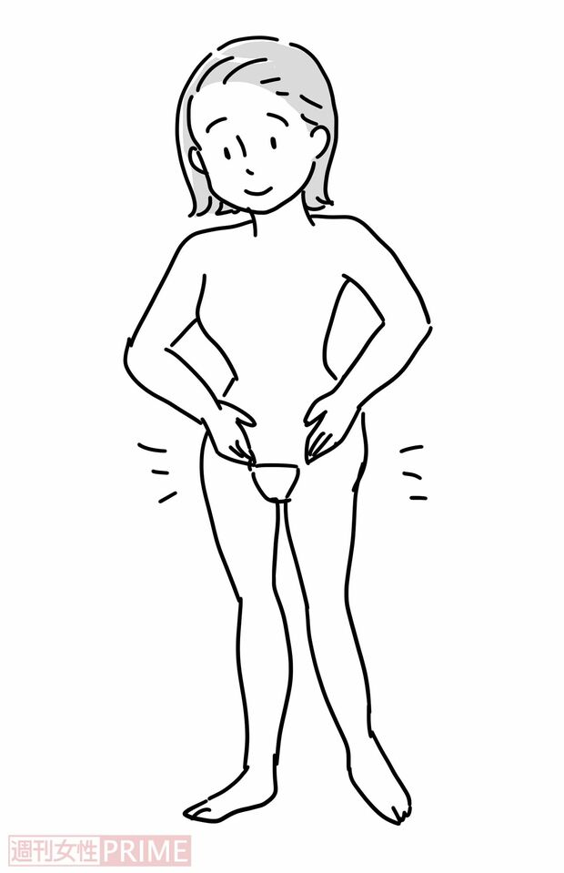 ズボラでも美ケア！膣周りパック（イラスト／赤松かおり）