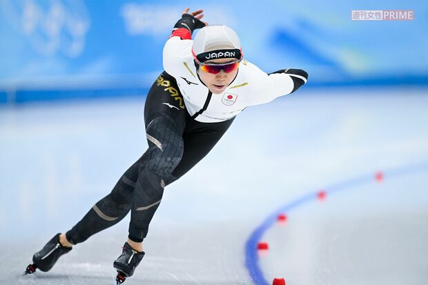 北京五輪スピードスケート1500メートルでは、高木美帆はトップのブストに0秒44及ばず、悲願の金メダル獲得とはならなかった（JMPA代表撮影）