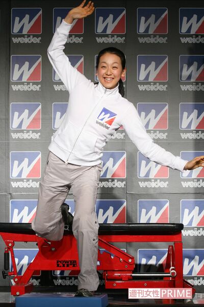 『ウイダー　浅田真央　栄養・トレーニング』サポートプロジェクト発表会（2008年3月27日）　撮影／週刊女性写真班