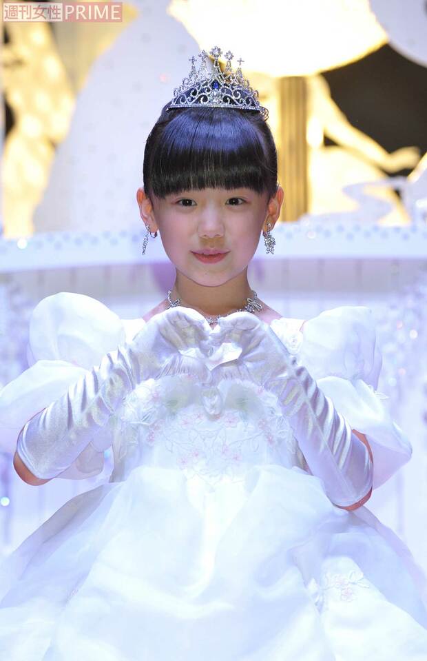 表参道ヒルズ、イルミネーション点灯式で。当時8歳（2012年11月1日）