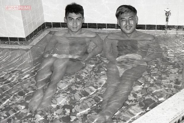 若き日の宍戸錠さんと息子の宍戸開