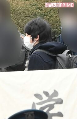 2月13日、筑附の附属高校を一般受験されるため受験会場に向かう悠仁さま