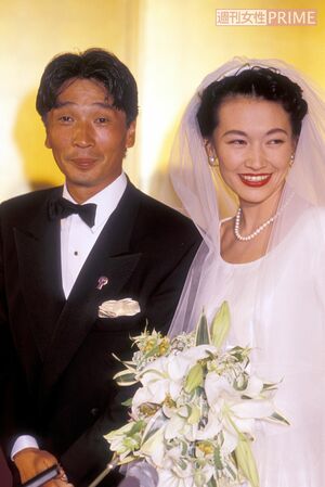 堺正章と岡田美里の結婚会見（1989年）