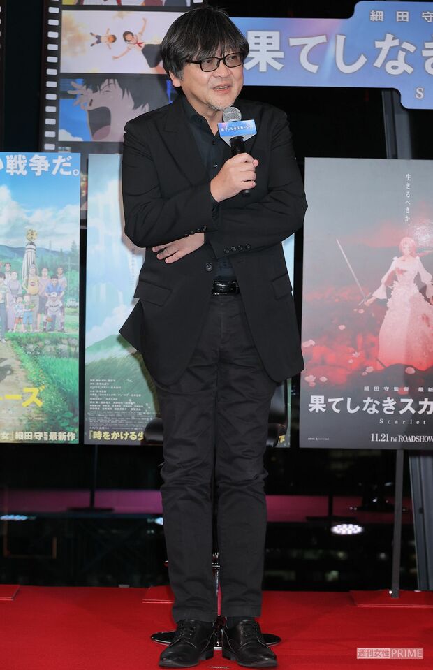 映画『果てしなきスカーレット』公開直前トークショーに参加した細田守監督