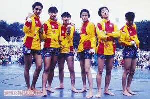 '91年9月、「西武園ゆうえんち」波のプールでデビューイベントを開催したSMAP