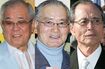 左から野村克也さん、長嶋茂雄さん、王貞治