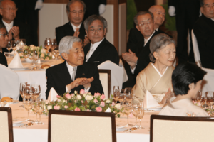 天皇皇后両陛下、黒田清子さん披露宴にて