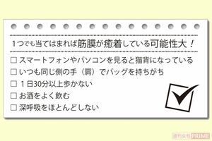 筋膜癒着チェックリスト