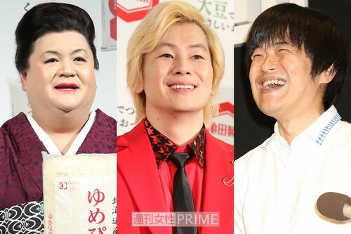 （左から）マツコ・デラックス、カズレーザー、バカリズム