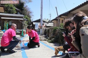 昨年10月に行ったTNRの事後調査（今年4月）には、フランス国営テレビの取材班も同行