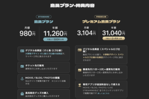 大野智公式サロンの島民プラン・特典内容（公式サイトより）