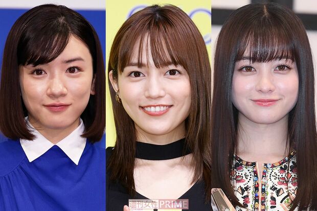 写真左から永野芽郁、川口春奈、橋本環奈