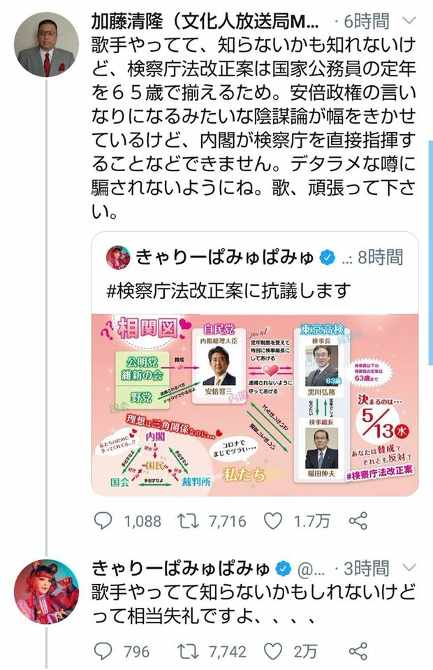 もの言う女性タレントへのバッシングはあとを絶たないが、きゃりーも、秋元才加も、クソリプへの切り返しがお見事!