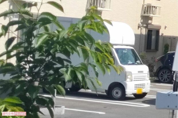 山中元稀容疑者が仕事に使っていた車。交際相手を乗せることもあったという