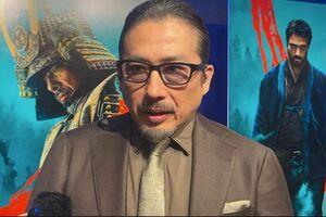 ニューヨークで開催された特別イベントでインタビューに応じる真田広之（筆者撮影／東洋経済オンライン）