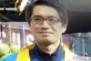 昨年11月、職場のイベントで撮影された勇一郎容疑者（読者提供）