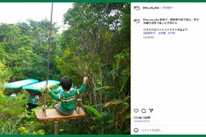 ジャングルを堪能できるビオスの丘にあるブランコ(公式Instagramより)