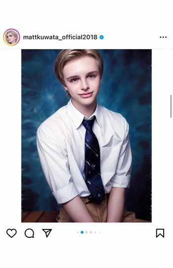 『AIイヤーブック』でMattは学園のプリンス風に変身（公式インスタグラムより）