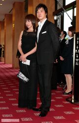 高知東生と高島礼子（'07年、陣内智則・藤原紀香結婚披露宴）