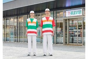 関西・大阪万博会場内にオープンする、セブン-イレブン店舗の限定ユニフォーム(公式ホームページより)