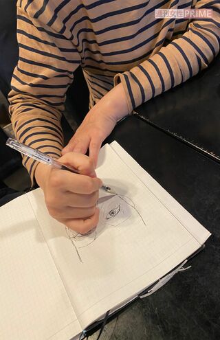 被害者の川田さん（仮名）は体当たり男の似顔絵を描いてくれた