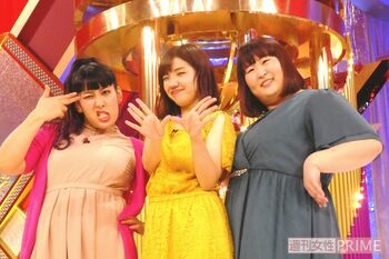 3時のヒロイン（左から）ゆめっち、福田麻貴、かなで