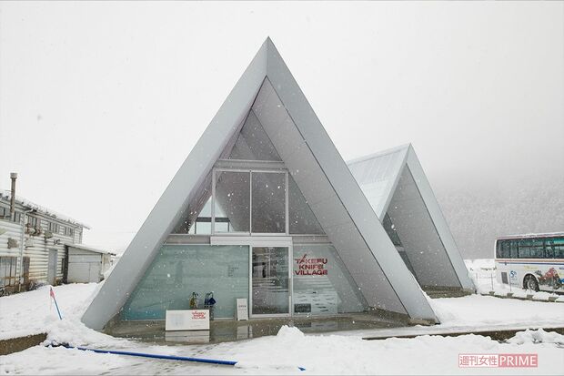 タケフナイフビレッジ新館。見た目もオシャレ！　撮影／山田智絵