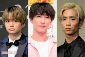 左から菊池風磨（SexyZone）、渡辺翔太（SnowMan）、田中樹（SixTONES）