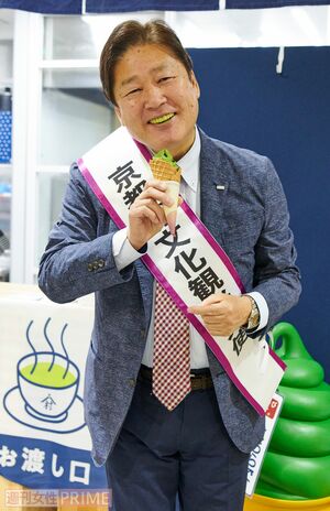 「抹茶ソフトは必食どすえ」（撮影／山田智絵）