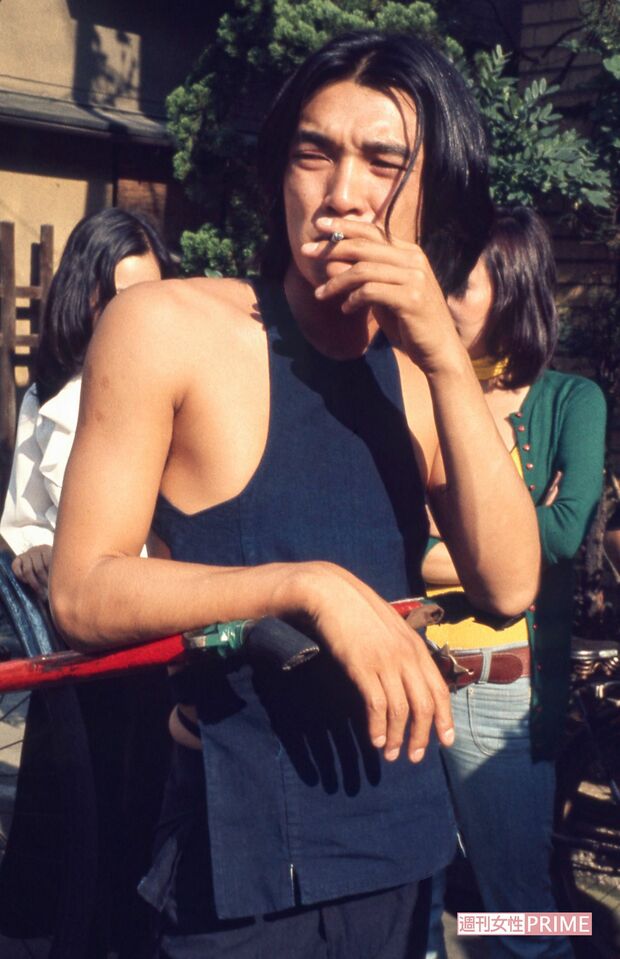 萩原健一さんが主演のドラマ『くるくるくるり』（73年・日本テレビ）。撮影現場での様子③