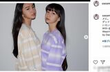 父・木村拓哉からプレゼントされたロンTを着たKokiとCocomi（CocomiのInstagramより）