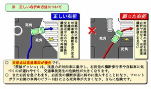 茨城県警はツイートで、強引な右折と正しい右折の違いも丁寧に解説している