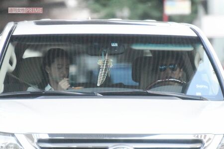 2018年6月、Koki,のスクール送迎にきた木村拓哉