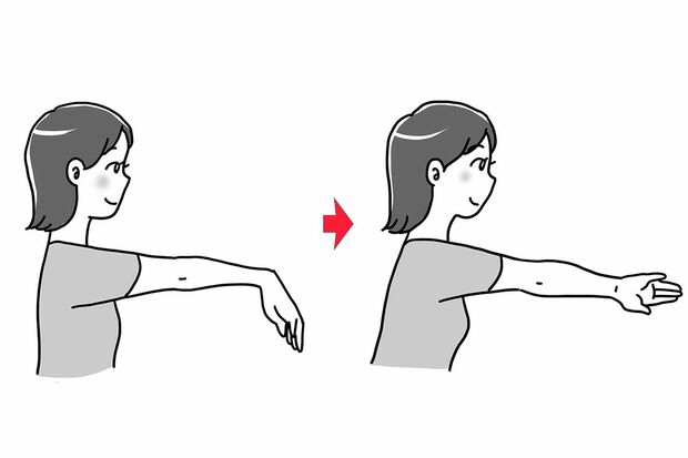 ストレッチ「上腕の外側を緩める」