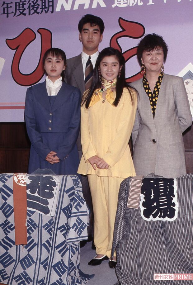 NHK朝ドラ『ひらり』制作発表に登壇した、内館牧子さん（1992年5月）