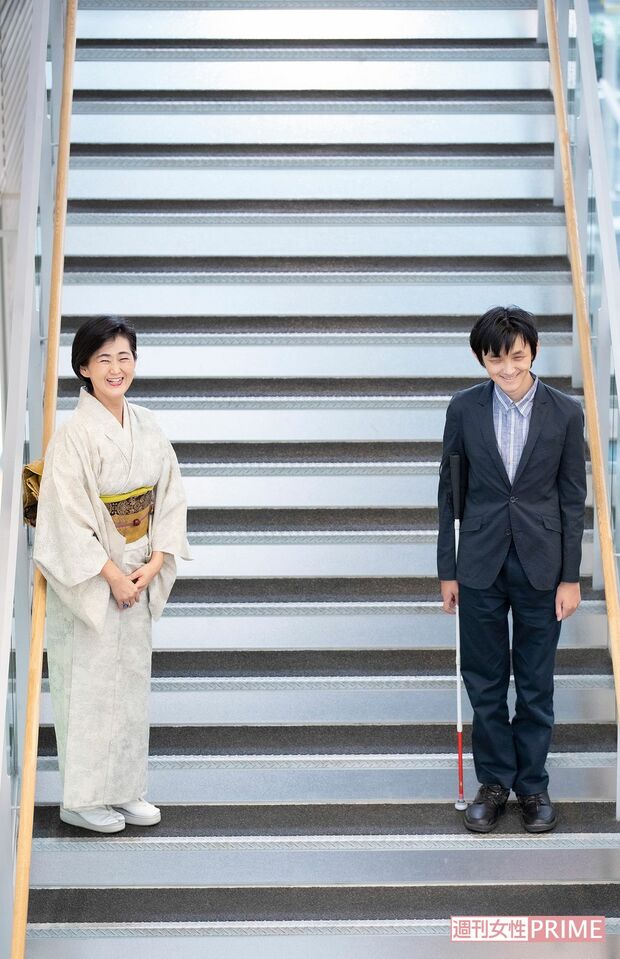 講演会のため山梨に帰省した長男・幸男くん　撮影／齋藤周造