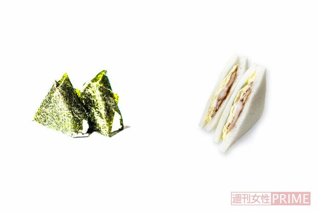 おにぎり・ 惣菜パン（おにぎりや弁当に添加され、腐敗を防ぐグリシン。約100gのおにぎり1個、カレーパン1個に眠気を催す量のグリシンが！）