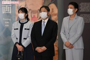 特別展「国宝東京国立博物館のすべて」を約1時間半にわたり鑑賞された天皇ご一家（11月24日）